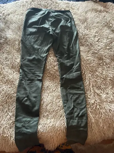 Pantalones verdes cuero real Helmut Lang talla 10 - miniatura 3