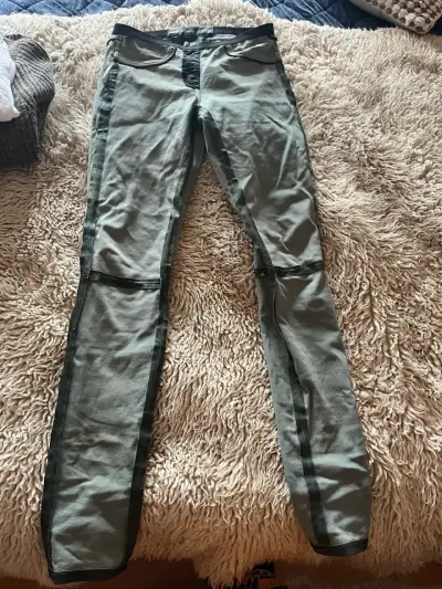 Pantalones verdes cuero real Helmut Lang talla 10 - miniatura 5