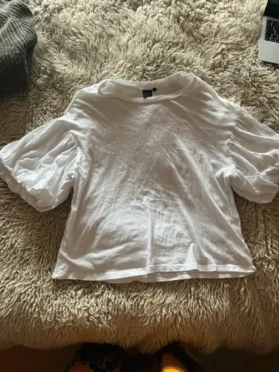 Blusa blanca de manga corta Kaari Blue - miniatura 1