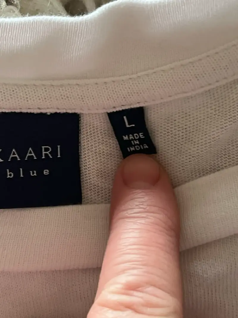 Blusa blanca de manga corta Kaari Blue - 2