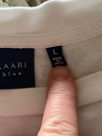 Blusa blanca de manga corta Kaari Blue - miniatura 2