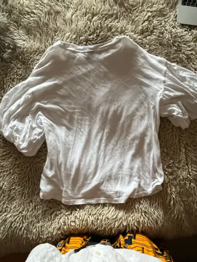 Blusa blanca de manga corta Kaari Blue - miniatura 5