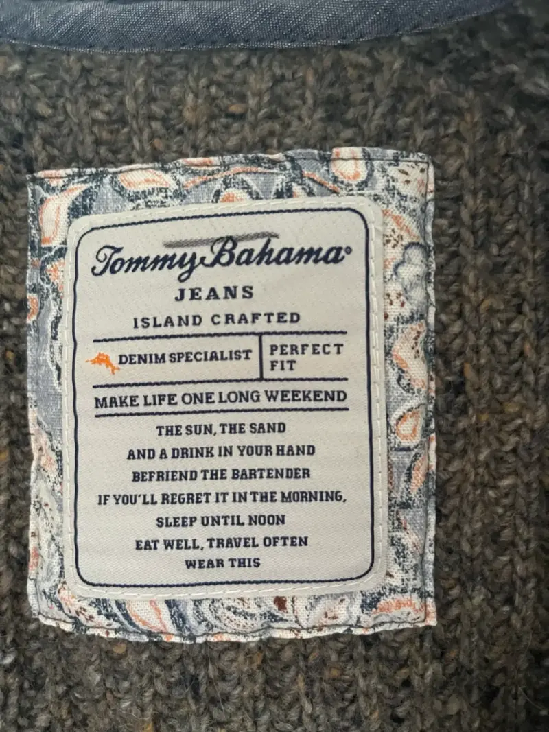Cárdigan de lana Tommy Bahama gris para hombre - 2