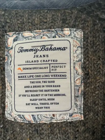 Cárdigan de lana Tommy Bahama gris para hombre - miniatura 2
