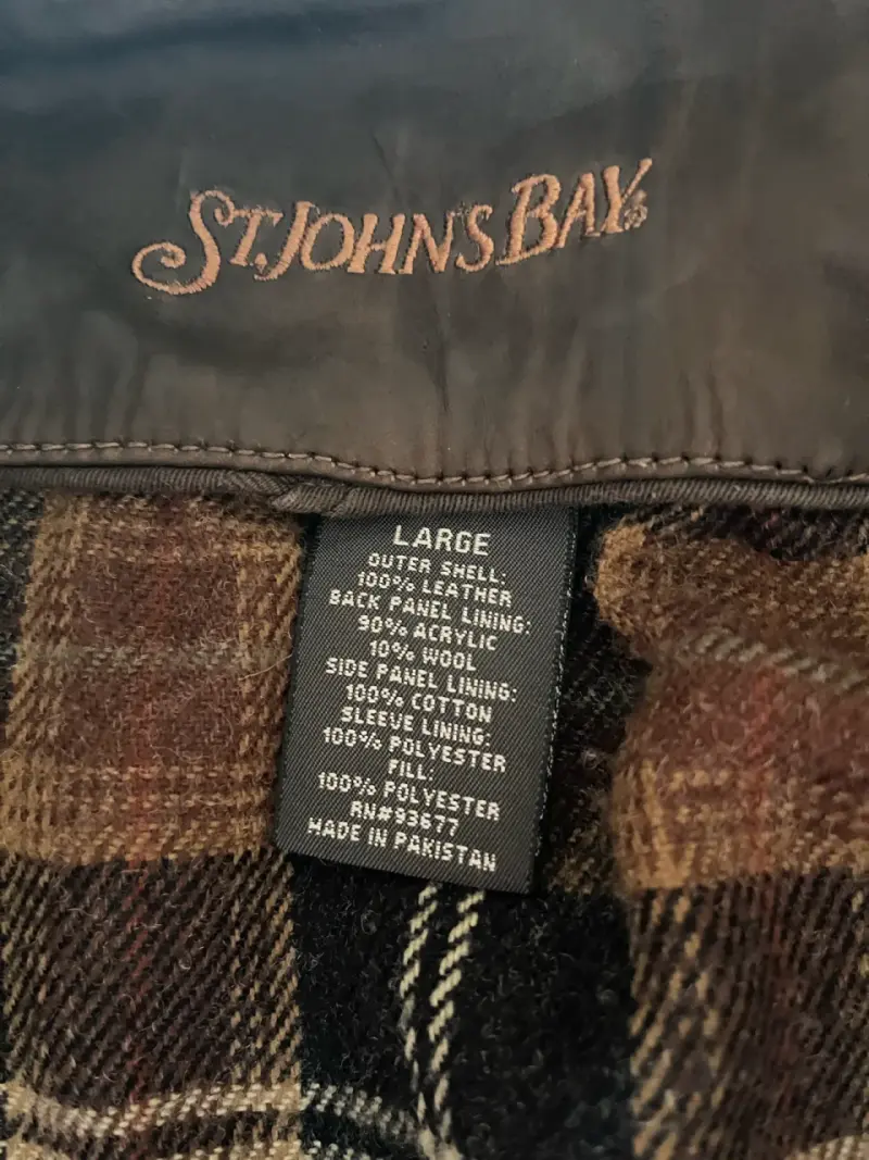Chaqueta de cuero marrón St. John's Bay para hombre - 3