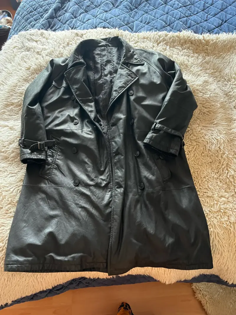 Abrigo de cuero negro Westbury para hombre - 1