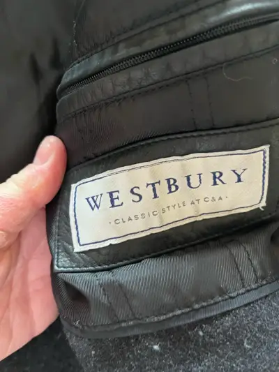 Abrigo de cuero negro Westbury para hombre - miniatura 3