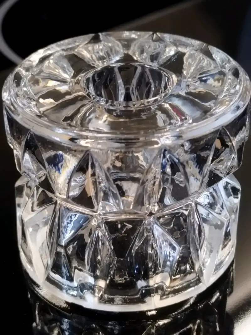 Portavelas de cristal, candelabro votivo