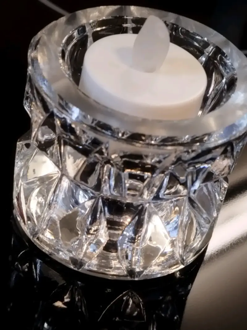 Portavelas de cristal, candelabro votivo - 5