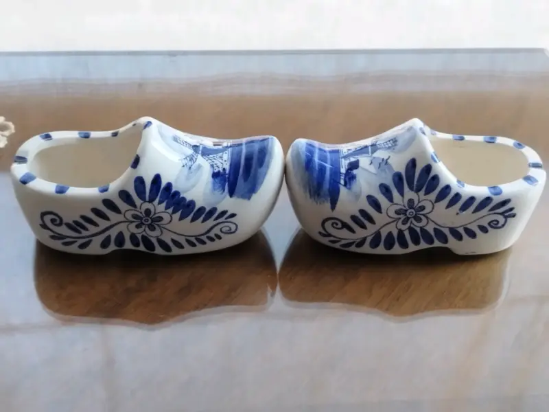 Zuecos holandeses de cerámica pintados a mano - 2