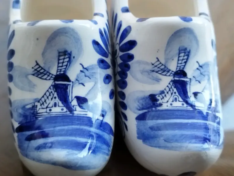 Zuecos holandeses de cerámica pintados a mano - 5