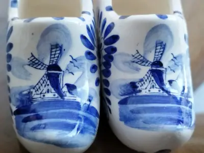 Zuecos holandeses de cerámica pintados a mano - miniatura 5