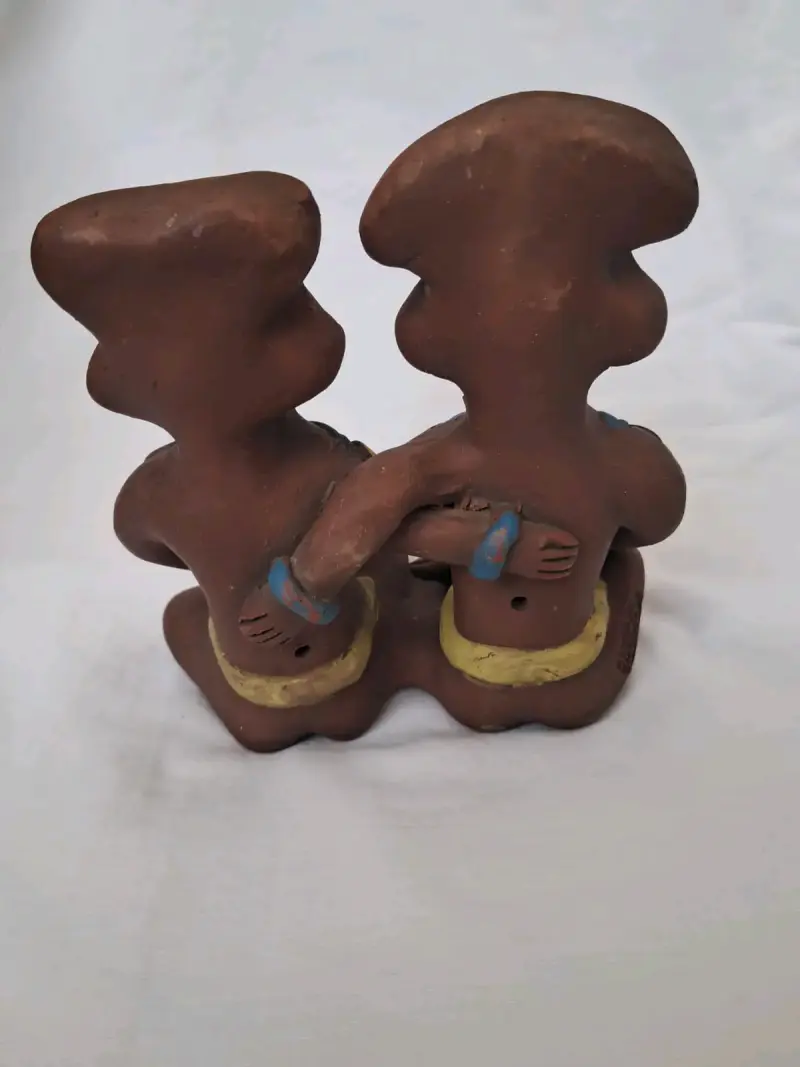 Figura pareja prehispánica réplica oficial INAH - 2