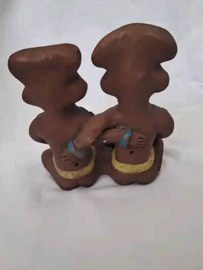 Figura pareja prehispánica réplica oficial INAH - miniatura 2