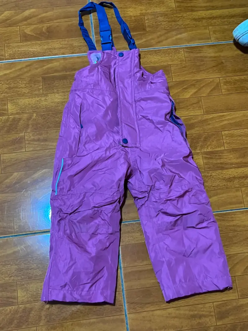 Pantalones de nieve para niños color morado