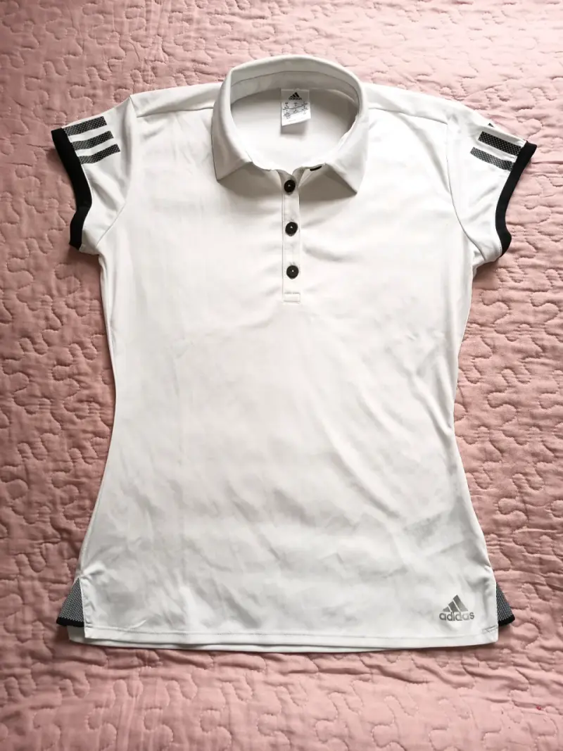 Polera deportiva blanca Adidas para mujer