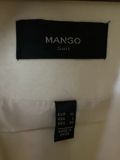 Abrigo de lana blanco Mango Suit elegante - miniatura 4