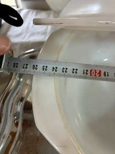 Cacerola de opalina con diseño floral vintage - miniatura 4