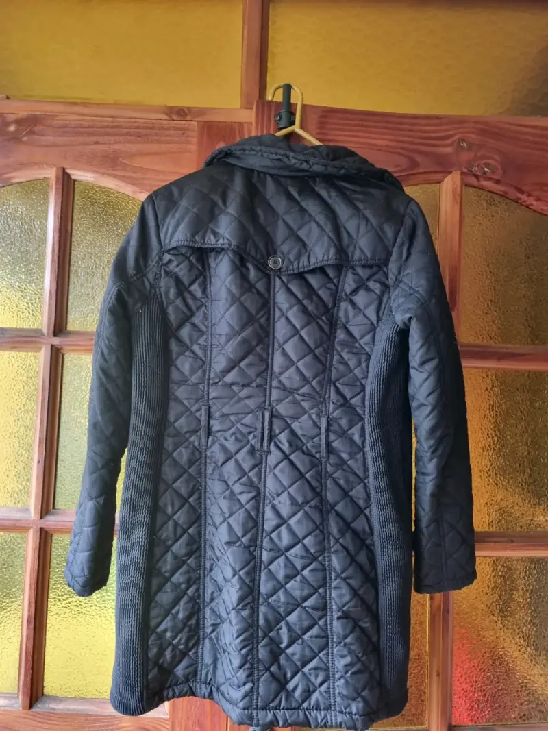 Abrigo acolchado negro para mujer talla XL - 2