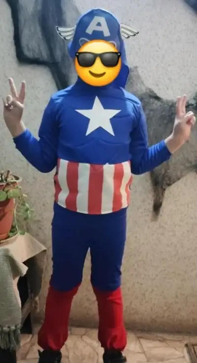Disfraz de Capitán América y Hulk para niño - miniatura 1