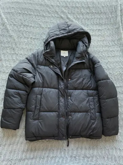 Chaqueta acolchada negra Pepe Jeans con capucha - miniatura 1