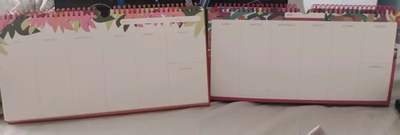 Planificador semanal con diseño floral - 2