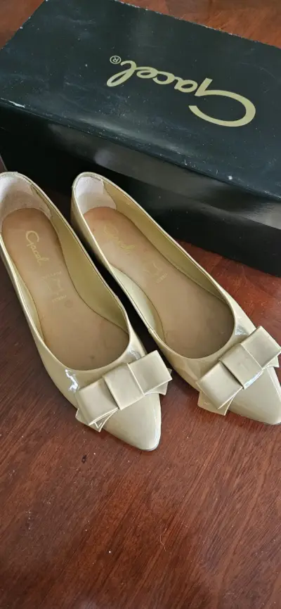 Zapatos planos nude con lazo Gracel - miniatura 1