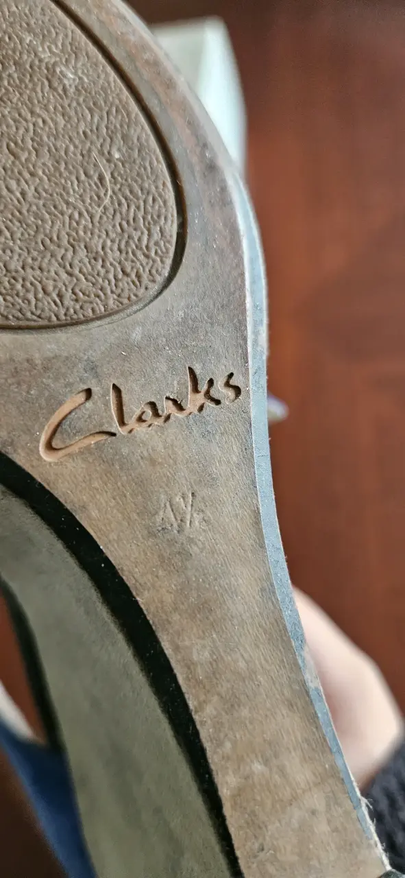 Sandalias Clarks de Cuña Azul y Negro - 2