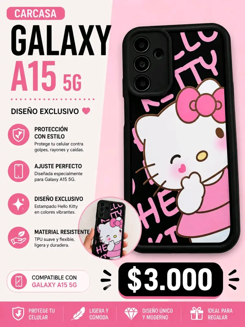 Carcasa Hello Kitty para Galaxy A15 5G