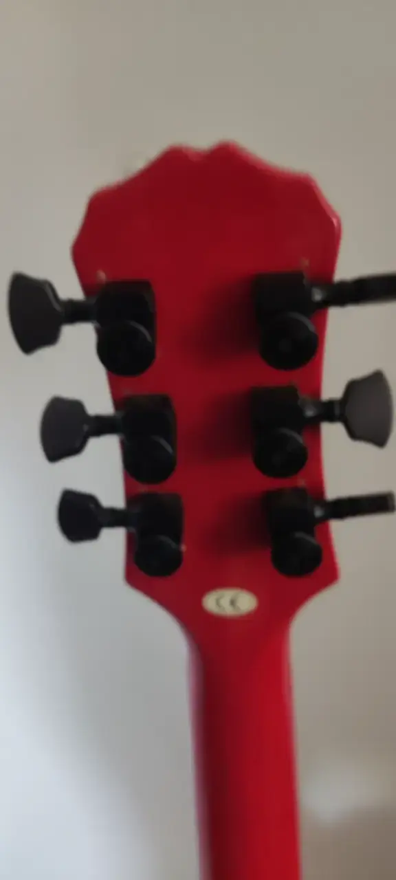 Guitarra eléctrica Epiphone roja con pastillas Gibson - 4