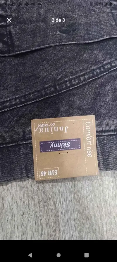 Jeans negros estilo casual - miniatura 2