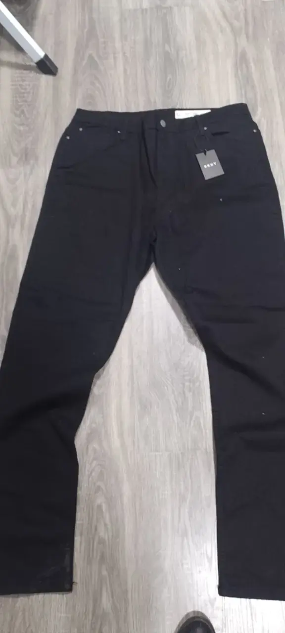 Pantalones negros de mezclilla para hombre talla 5 - 3