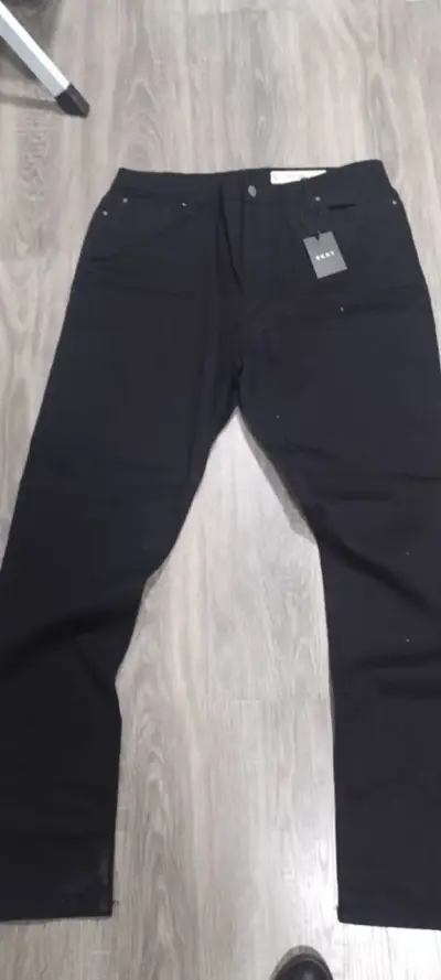 Pantalones negros de mezclilla para hombre talla 5 - miniatura 3