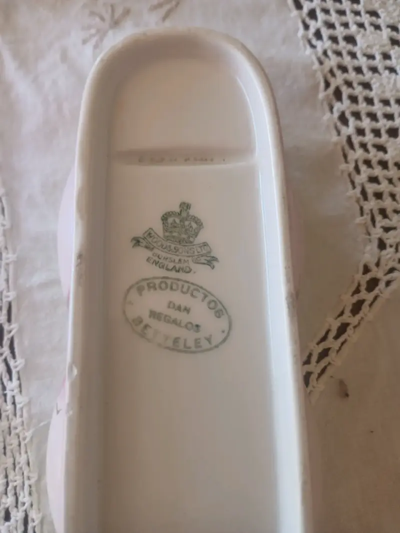 Caja de porcelana floral vintage - 3