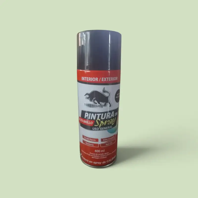 Pack 5 Pintura spray negro brillante Toro 400 ml - 2
