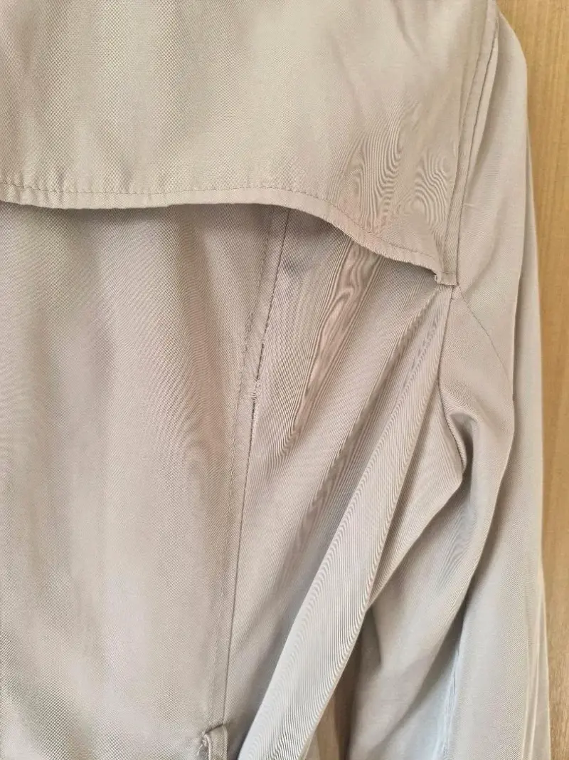 Abrigo zara trench beige con forro estampado M - 4