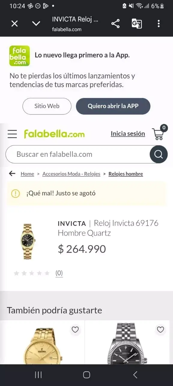 Reloj Invicta dorado con estuche original - 2