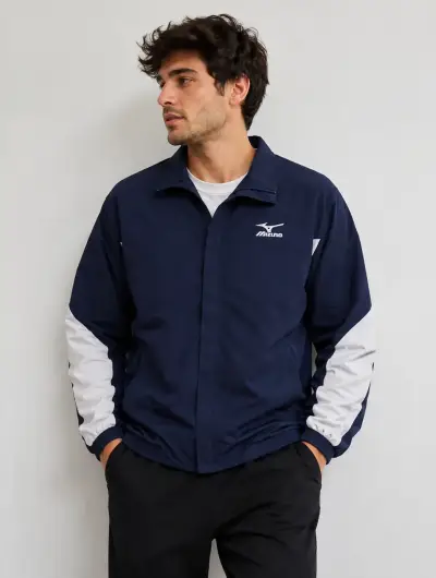 Chaqueta deportiva azul Mizuno para hombre - miniatura 1