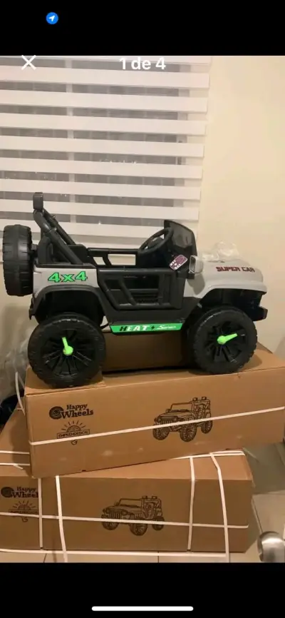 Jeep eléctrico para niños 4x4 Happy Wheels - miniatura 1