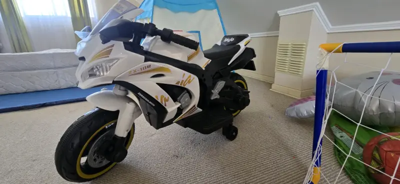 Moto eléctrica infantil blanca ZX-10R - 1