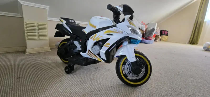 Moto eléctrica infantil blanca ZX-10R - 2