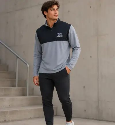Polerón deportivo Nike Pitt Football gris y negro - miniatura 1