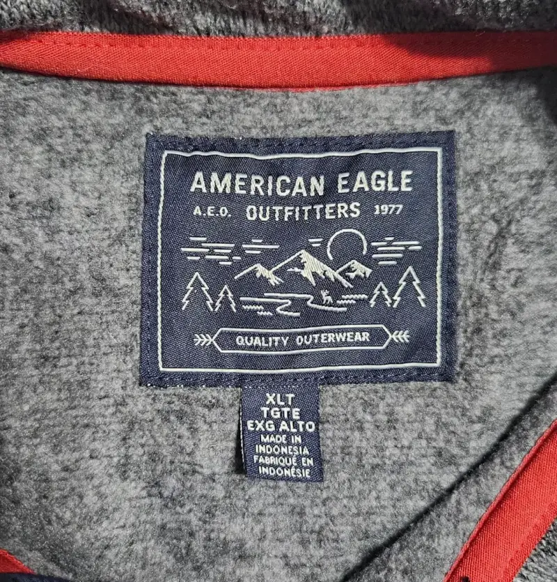 Polerón gris con azul marino American Eagl - 5