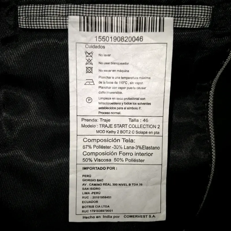 Traje formal negro para hombre Trial - 6