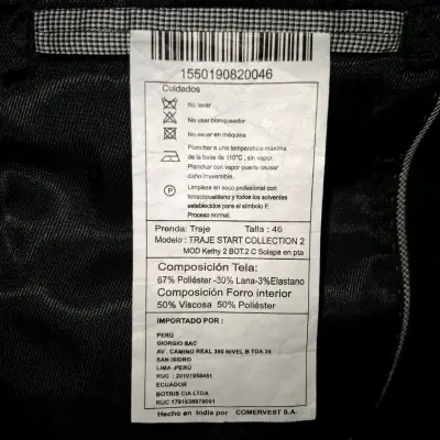 Traje formal negro para hombre Trial - miniatura 6