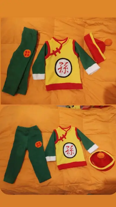 Disfraz infantil de Goku con gorro y cola - miniatura 1