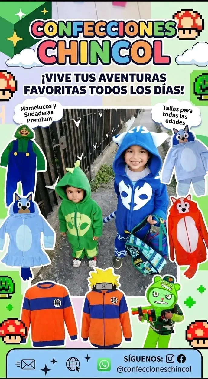 Disfraces infantiles de personajes animados