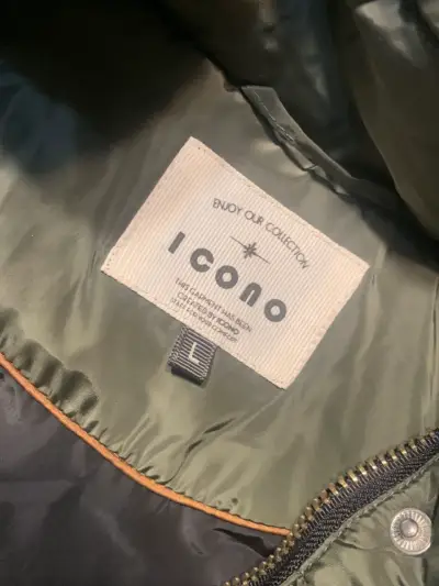 Chaqueta parca parka verde con capucha Icono - miniatura 2