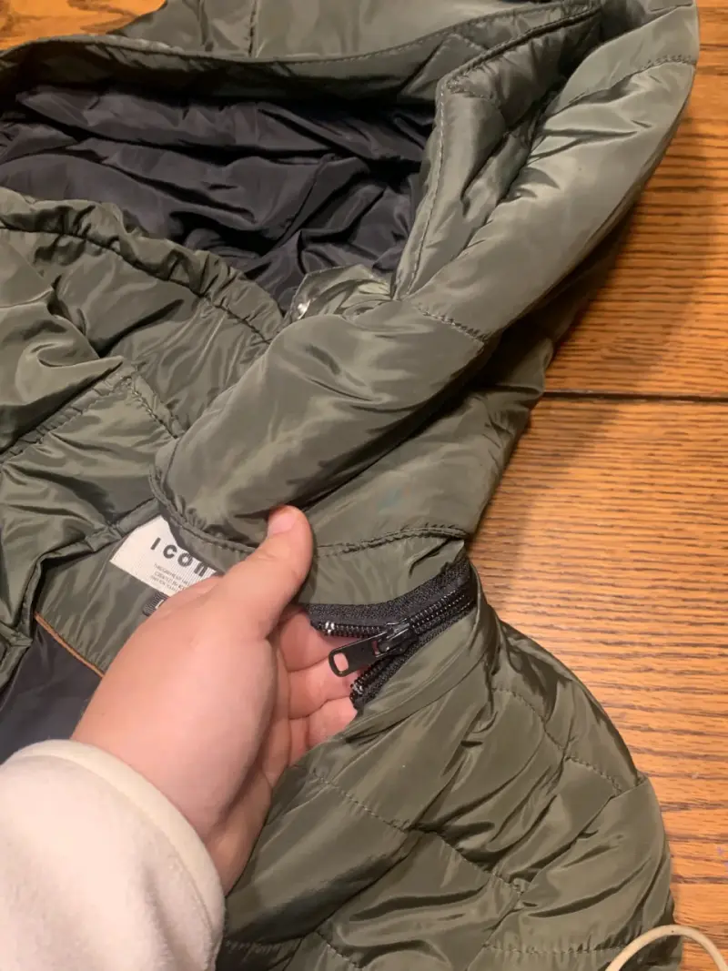 Chaqueta parca parka verde con capucha Icono - 4