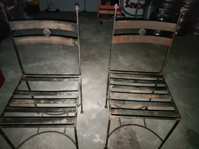 Sillas de hierro forjado estilo vintage - miniatura 1